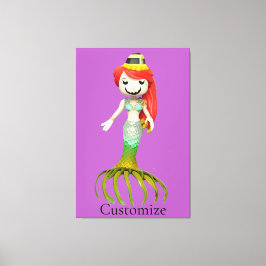 Niedliche Creepy Mermaid Hexe Thunder_Cove Leinwanddruck