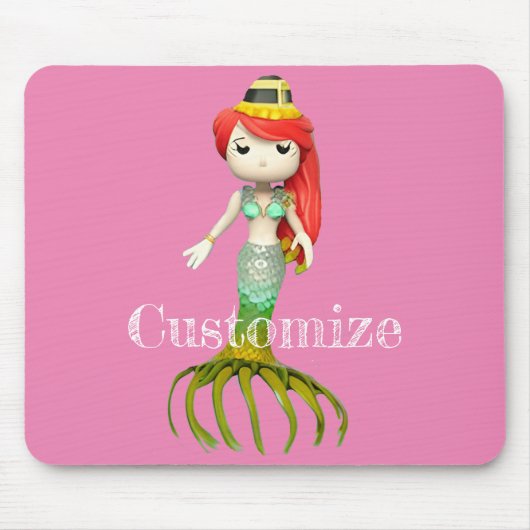 Niedliche Creepy Mermaid Hexe Thunder_Cove Mousepad (Vorne)