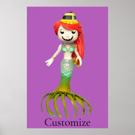 Niedliche Creepy Mermaid Hexe Thunder_Cove Poster