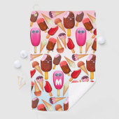 Niedliche Creme-Kon-Population Monogramm-Leckereie Golfhandtuch (Insitu)