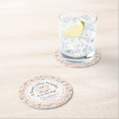 Niedliche Creme Little Pumpkin Fall Babydusche Runder Pappuntersetzer (Vor Ort)