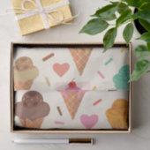 Niedliche Cremefarben mit Herz Seidenpapier (Geschenk)