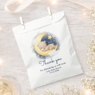Niedliche Crescent Moon Teddy Bear Babydusche Geschenktütchen