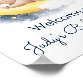 Niedliche Crescent Moon Teddy Bear Babydusche Poster (Ecke)