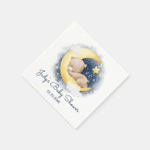 Niedliche Crescent Moon Teddy Bear Babydusche Serviette (Ecke)