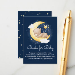 Niedliche Crescent Navy Moon Teddy Bärenbücher für Begleitkarte