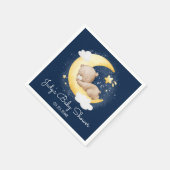 Niedliche Crescent Navy Moon Teddy Bear Baby Dusch Serviette (Ecke)