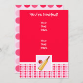 Niedliche Cricket Einladung (Vorne/Hinten)