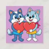 Niedliche Critter Paare Begleitkarte (Rückseite)