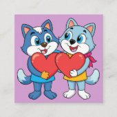 Niedliche Critter Paare Begleitkarte (Vorderseite)