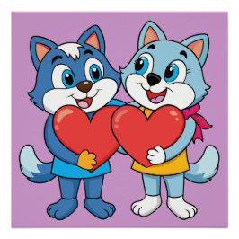 Niedliche Critter Paare Poster