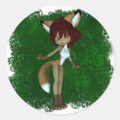 Niedliche Critters 05 Runder Aufkleber (Vorderseite)