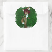 Niedliche Critters 05 Runder Aufkleber (Tasche)