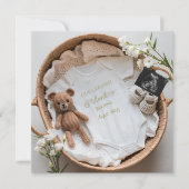 Niedliche Crochet-Schwangerschaftsneutralerklärung Einladung (Vorderseite)