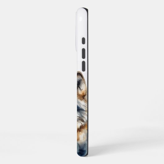 Niedliche  Cuddling Wölfe Einzel-Liebe Tiere iPhone Hülle (Linke Seite)