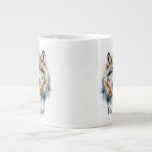 Niedliche Cuddling Wolves Die besten Freunde für i Jumbo-Tasse (Vorderseite)