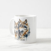 Niedliche Cuddling Wolves Die besten Freunde für i Kaffeetasse (Vorderseite Links)