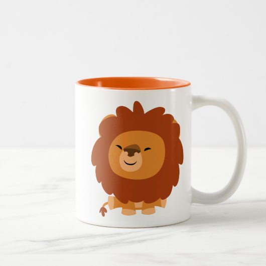 Niedliche Cudly Cartoon Lion Tasse (Rechts)