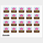 Niedliche Cupcake Bäckerei Blue Stickers (Blatt)