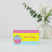 Niedliche Cupcake Bakery Business Cards Visitenkarte (Stehend Vorderseite)