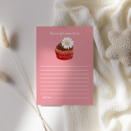 Niedliche Cupcake Blume Babyduschenempfehlung für Begleitkarte