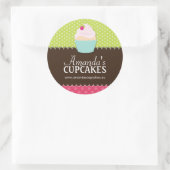 Niedliche Cupcake Box oder Jar Stickers (Tasche)
