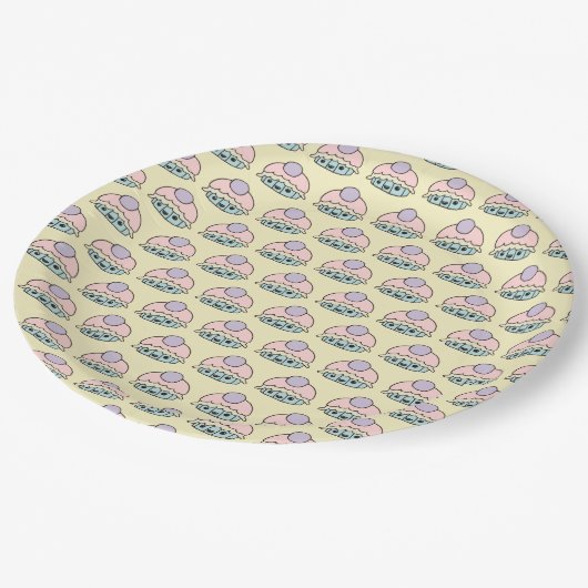 Niedliche Cupcake Paper-Teller Pappteller (Schrägansicht)