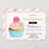 Niedliche Cupcake-Party Einladung (Vorne/Hinten)