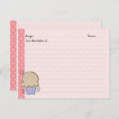 Niedliche Cupcake-Rezeptionskarten Postkarte (Vorne/Hinten)