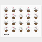 Niedliche Cupcake Stickers (Blatt)