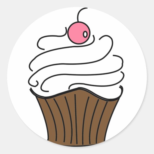 Niedliche Cupcake Stickers (Vorderseite)