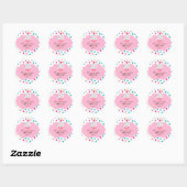 Niedliche Cupcake Stickers Polka Dot Pink (Blatt)