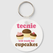 Niedliche Cupcake Techie Schlüsselanhänger (Vorderseite)