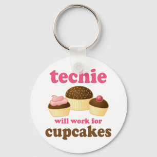 Niedliche Cupcake Techie Schlüsselanhänger