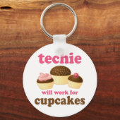 Niedliche Cupcake Techie Schlüsselanhänger (Vorderseite)