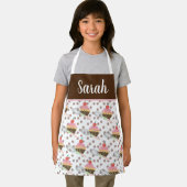 Niedliche Cupcake Wirbel Schokolade Pink Whisky Ki Schürze (Insitu)