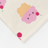 Niedliche Cupcakes/Cherries Fleecedecke (Ecke)