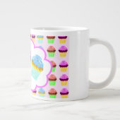 Niedliche Cupcakes Deluxe Muster Jumbo-Tasse (Rechts)