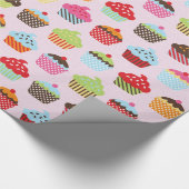 Niedliche Cupcakes Geschenkpapier (Ecke)