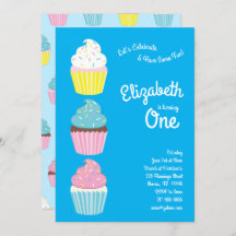 Niedliche Cupcakes Kinder 1 Geburtstag Party