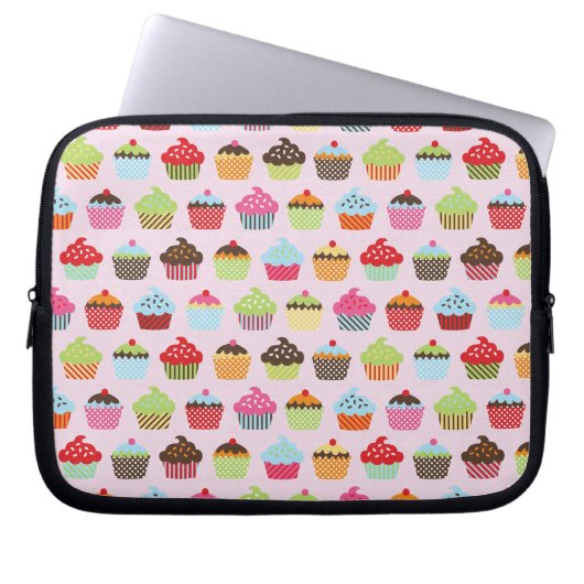 Niedliche Cupcakes Laptopschutzhülle (Vorderseite)