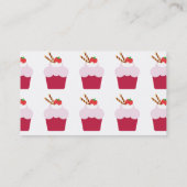 Niedliche Cupcakes Muster Personalisierte Visitenk Visitenkarte (Rückseite)