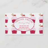 Niedliche Cupcakes Muster Personalisierte Visitenk Visitenkarte (Vorderseite)