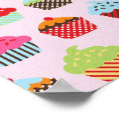 Niedliche Cupcakes Poster (Ecke)