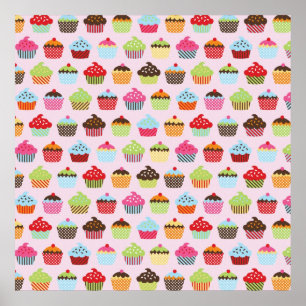 Niedliche Cupcakes Poster