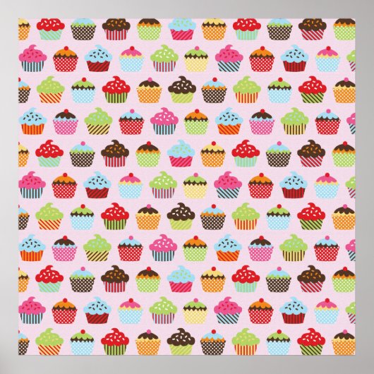 Niedliche Cupcakes Poster (Vorne)