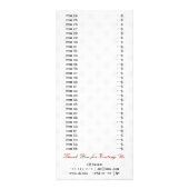 niedliche Cupcakes Rote Bäckerei Menü Karte (Hinten)