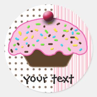 Niedliche Cupcakes Runder Aufkleber