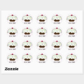 Niedliche Cupcakes Runder Aufkleber (Blatt)