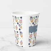 Niedliche Cupcakes und Obst Wasserfarbmuster Pappbecher (Rechts)